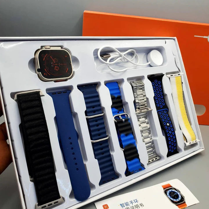 8+1 Premium Ultra Smartwatch with Extra Strap, Bluetooth Calling & Fitness Tracking