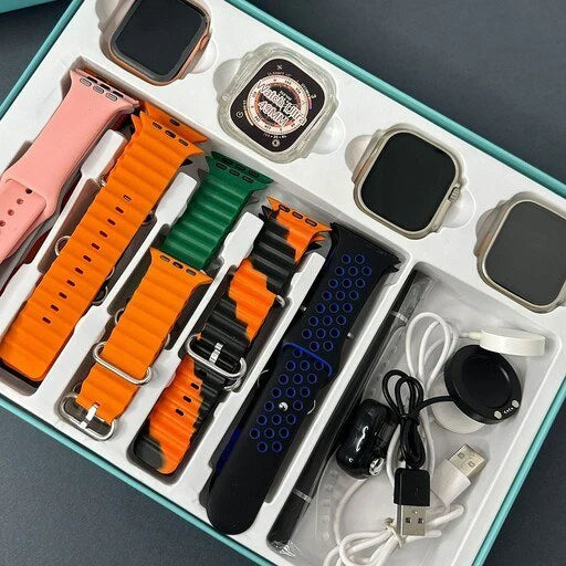 8+1 Premium Ultra Smartwatch with Extra Strap, Bluetooth Calling & Fitness Tracking