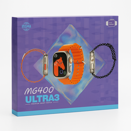 HG400 Ultra Smart Watch with 7-in-1 Interchangeable Straps, Bluetooth Calling & Fitness Tracking