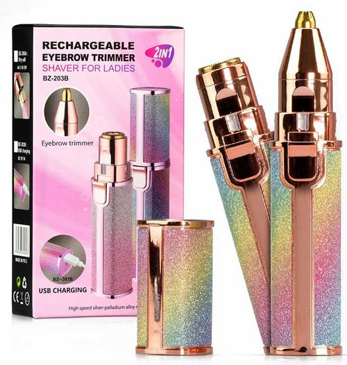 Rechargeable 2-in-1 Flawless Facial Hair Remover for Women