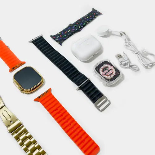I20 Ultra Smart Watch – With Earbuds & 7 Straps