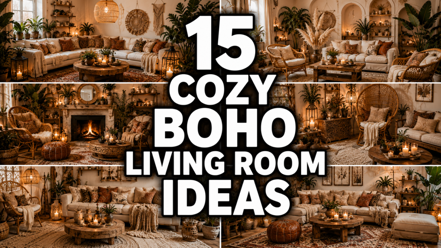 15 Cozy Boho Living Room Ideas That Feel Warm and Pinterest-Perfect