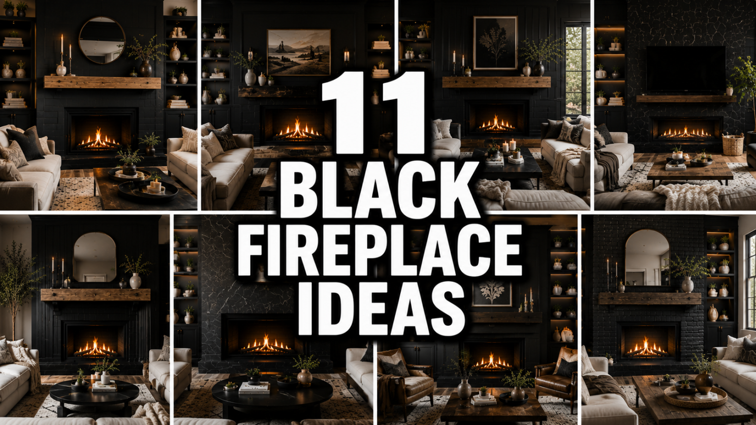 11 Black Fireplace Ideas That Add Drama to Any Living Room