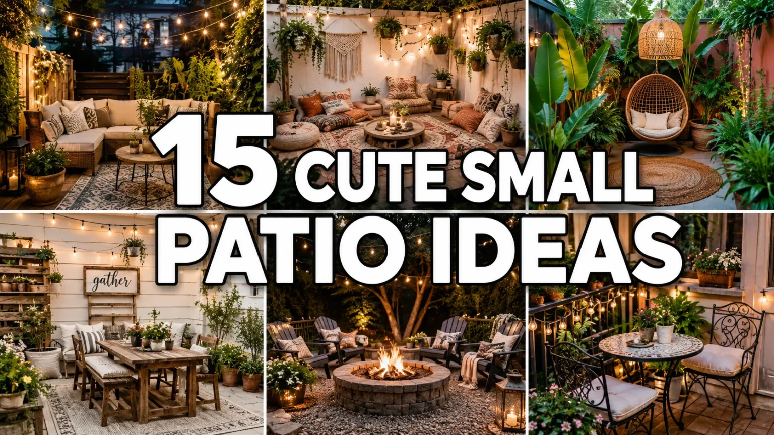 15 Cute Small Patio Decorating Ideas on a Budget for a Cozy & Stylish Outdoor Space 15 Cute Small Patio Decorating Ideas on a Budget for a Cozy & Stylish Outdoor Space