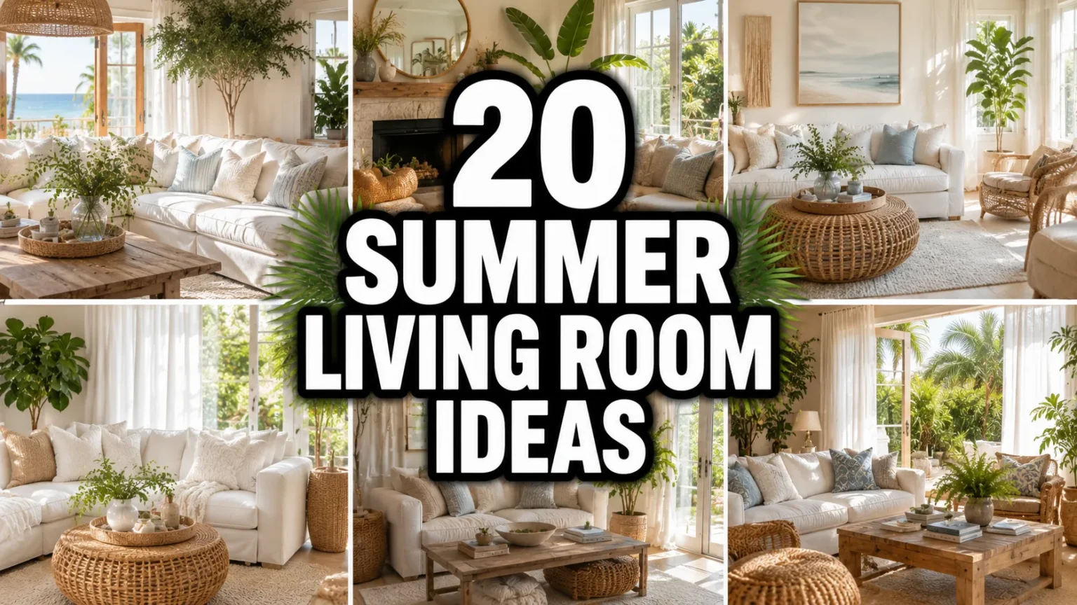20 Summer Living Room Decor Ideas That Feel Bright and Airy